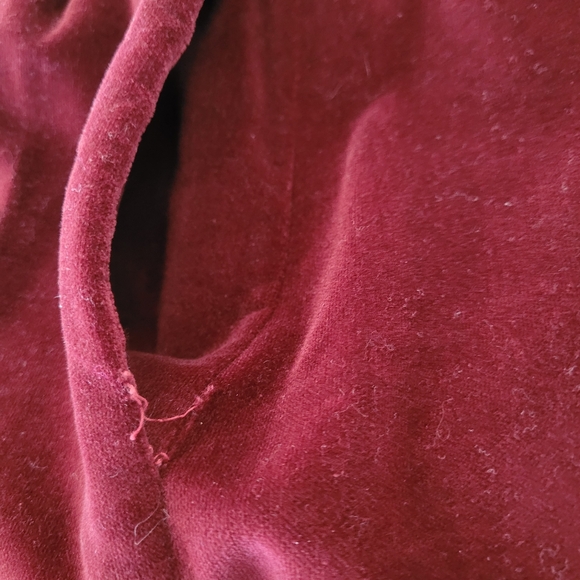VTG MJ Concepts Velvet Skirt Size 7 Burgandy Dark Academia Whimsigoth Holiday - Picture 15 of 15